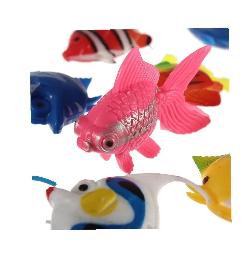 Artificial Moving Floating Fishes Plastic Ornament Decorations for Aquarium Fish Tank Landscape Random Color 1pc | Дом и сад