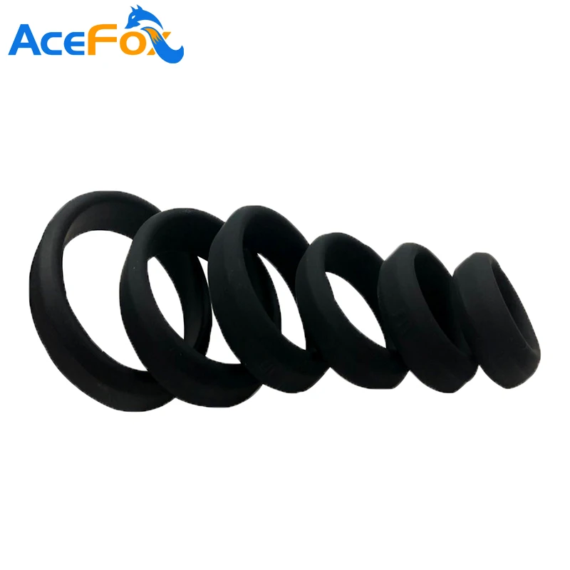 Черные Силиконовые Кольца для пениса 6 размеров увеличения эрекции задержки