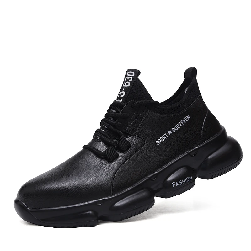1827-PU New exhibition waterproof Safety Shoes Autumn Winter Outdoor Men Steel Toe Cap Anti-smashing fashion Lightweight work Boots - Цвет: 1827-PU