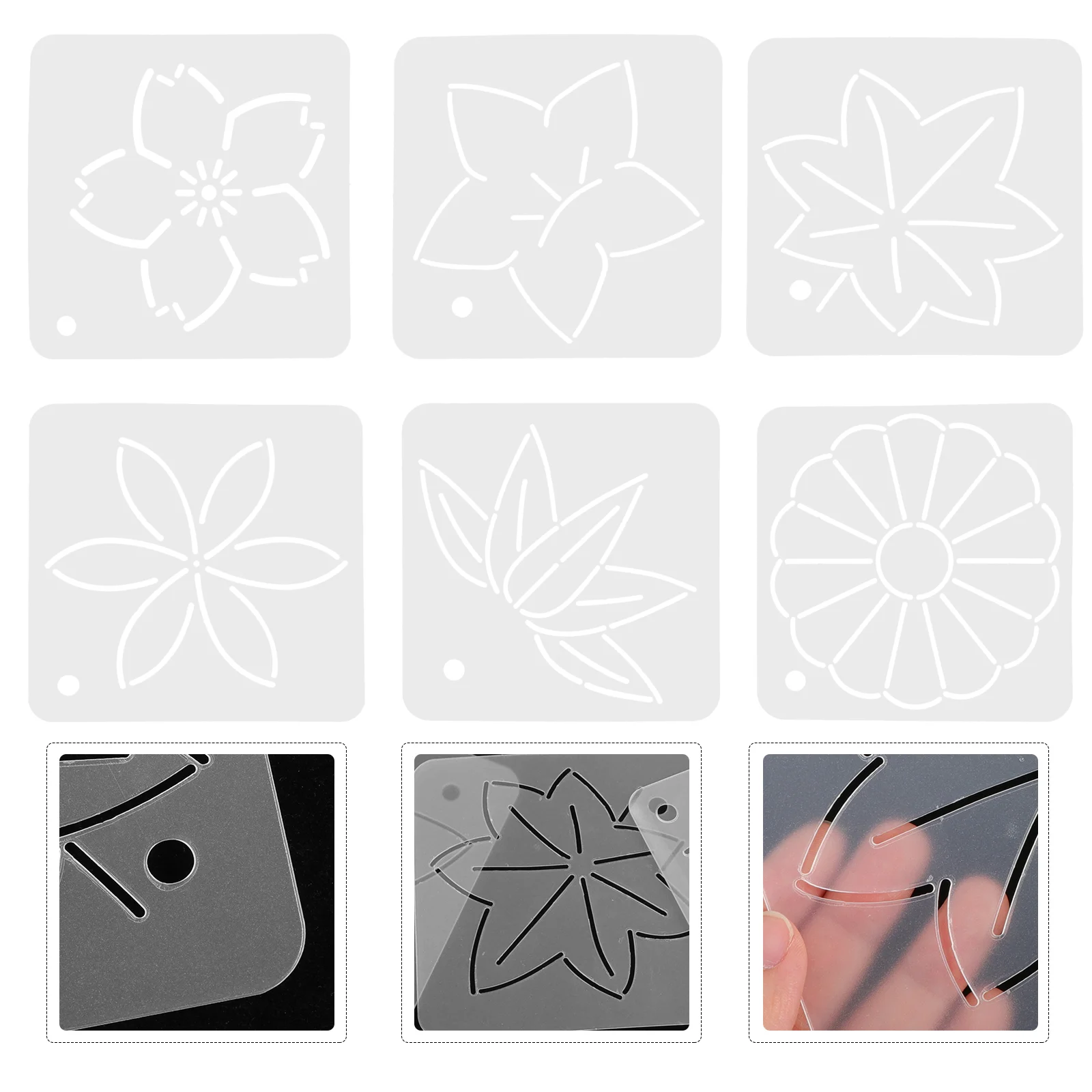 

6pcs Plastic Quilting Template Patchwork Sewing Stencil DIY Clothes Stencils