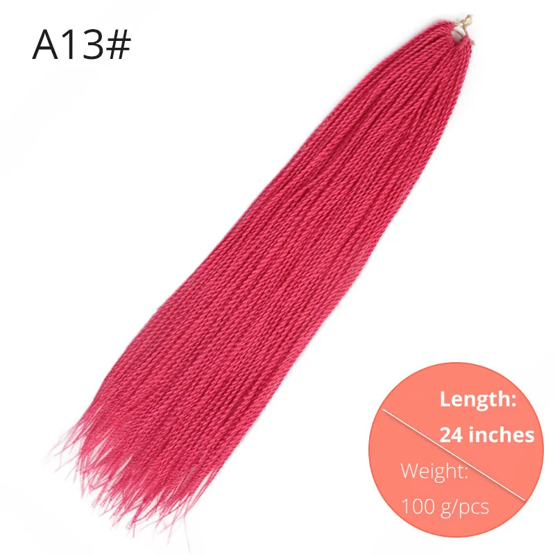 A13 AISI BEAUTY Ombre Senegalese завивка, плетение волос 14 18 24 дюймов Синтетические косички для наращивания крючком наращивание волос Черный Коричневый Женский - Цвет: A13