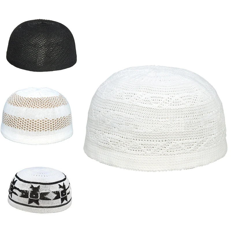 Мужская мусульманская трикотажная шапка с черепами вышивкой аксессуары на весну