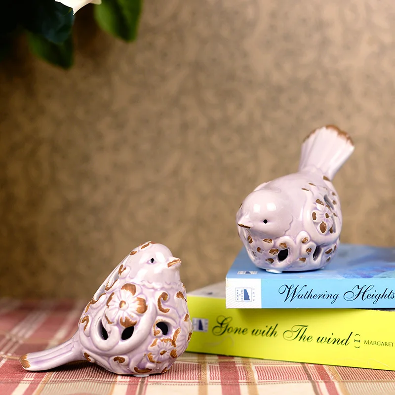 2 шт./лот креативные скандинавские керамические фигурки птиц модель с животными