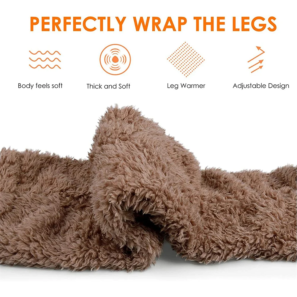 

Winter Warm Leg Cover Thick Socks Home Pants Thick Woolen Warm Leg Warmer d88