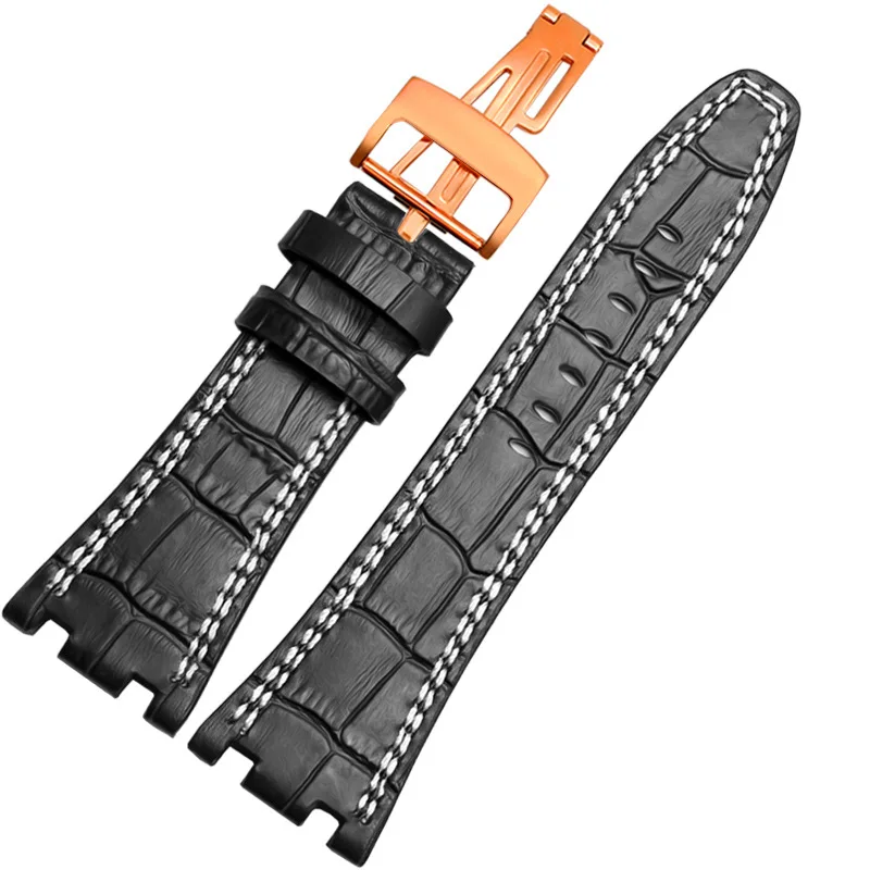 watch band For AP15710 15703 26470 26133 Series cowhide watch chain  watch band men's 28mm