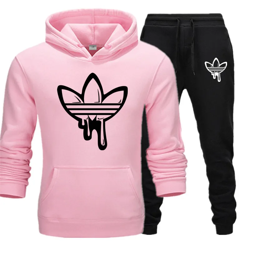 Новинка 2019 комплект из двух предметов модные толстовки с капюшоном спортивная