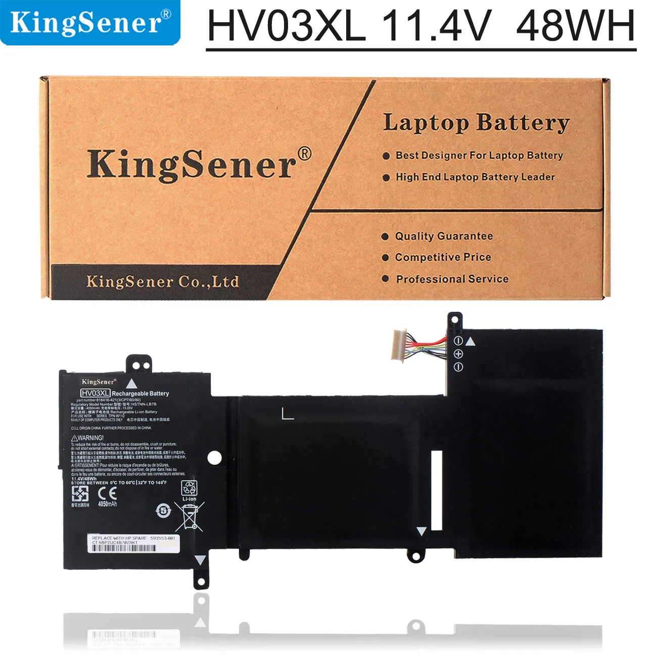 Аккумулятор KingSener HV03XL для ноутбука HP X360 310 G2 HSTNN-LB7B 818418-421 817184-005 11 4 в 48 Вт/ч - купить