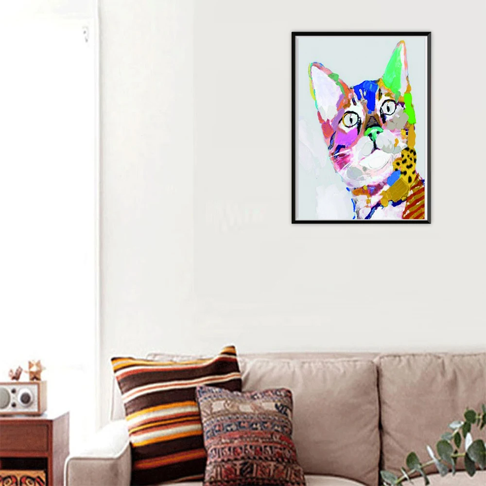 5D DIY Diamond Painting Cat Cross Stitch Home Decoration Embroidery | Дом и сад