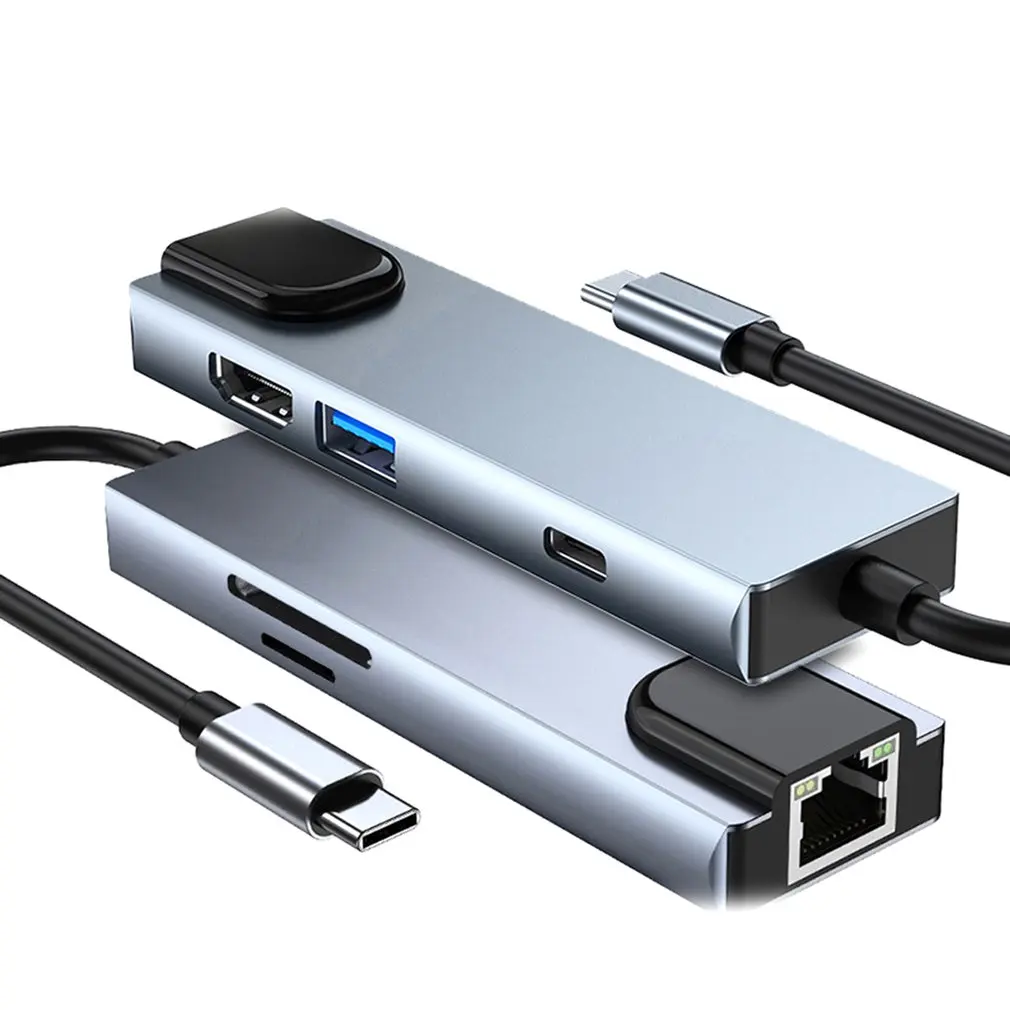 USB C-концентратор адаптер 3.0 Type-C к HDMI-совместимый концентратор с аудио RJ45