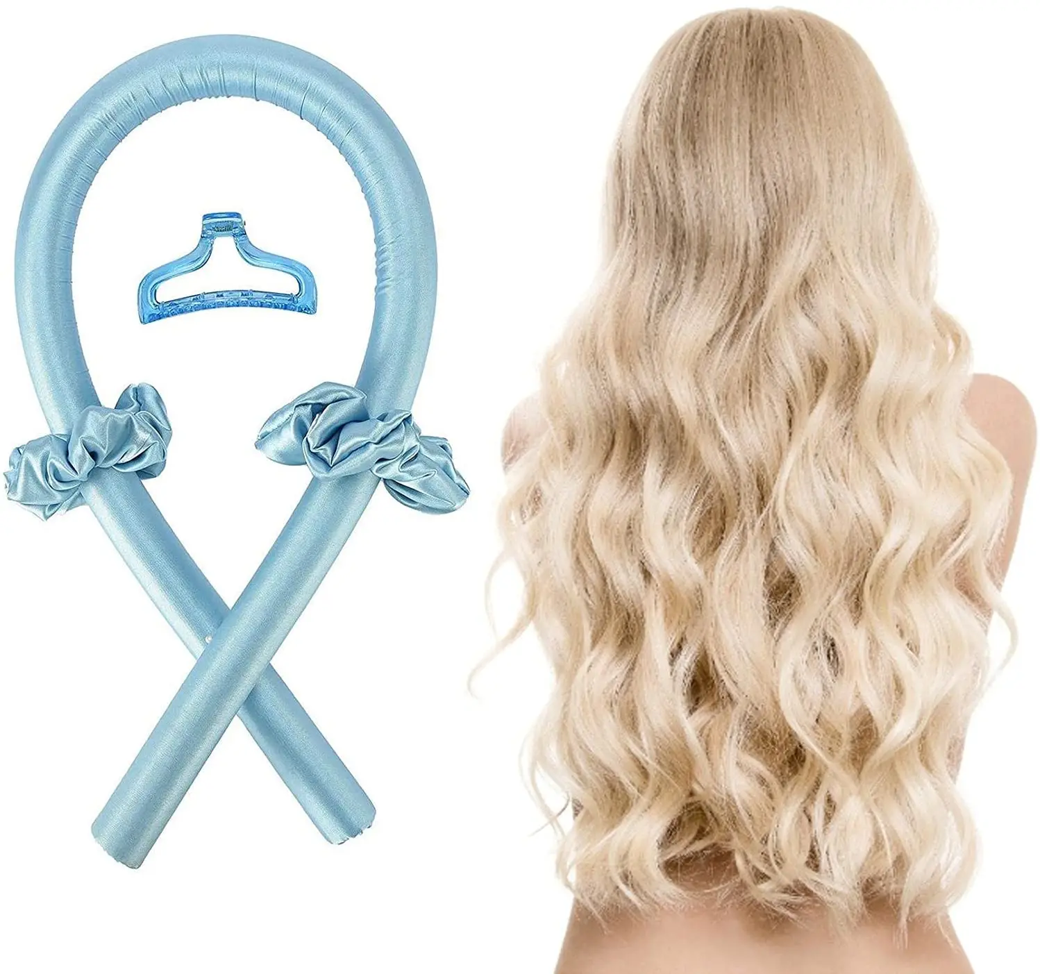 

3PCS Set Stain Silk Heatless Curling Rod Headband Curls Silk Ribbon Lazy Curler Hair Rollers Sleeping Soft Wave Formers