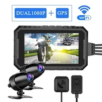 motorcycle camera hd 1080p dual lens motorbike bike video recorder waterproof night vision gps wifi dash cam