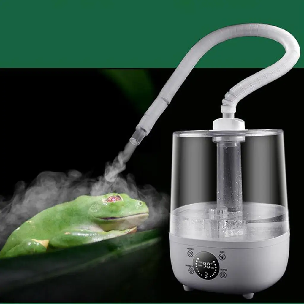 M&aacute;quina de niebla de gran capacidad para anfibios, reptiles, tortugas, terrarios, humidificador de paisajismo, nebulizador, suministros para mascotas, 4L-3