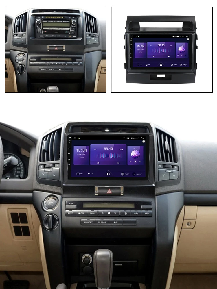 IPS Android 11 Автомобильный GPS навигационный мультимедийный плеер для Toyota Land Cruiser 200 LC200