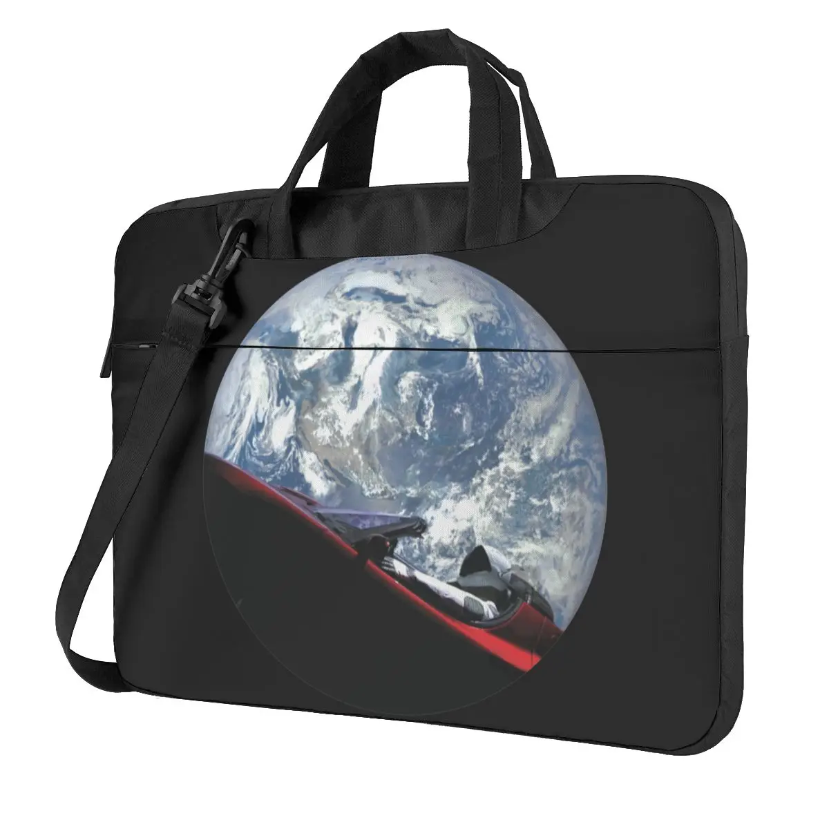 

Starman Car Laptop Bag Case Earth Astronaut Stylish Travelmate Computer Bag With Handle Waterproof Laptop Pouch