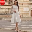 Женское свадебное платье, короткое платье с длинным рукавом для свадьбы или вечеринки, 2022