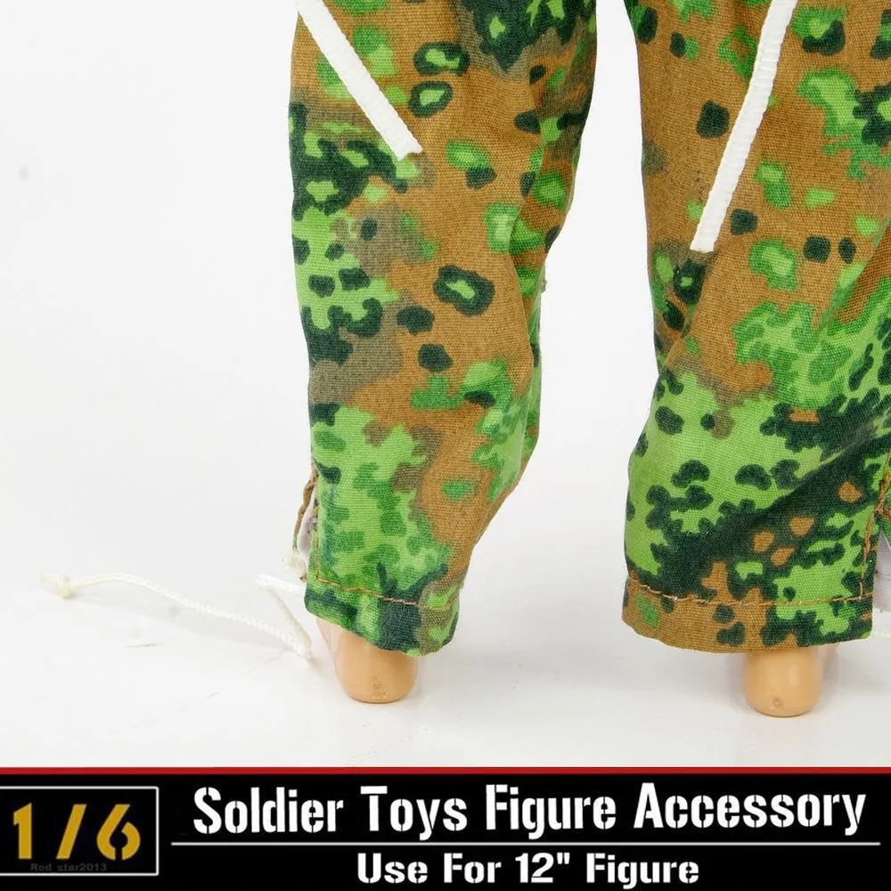 

1:6 scale action figure clothing accessories dragon DML model WWII German soldier figure camouflage clothes pants trousers