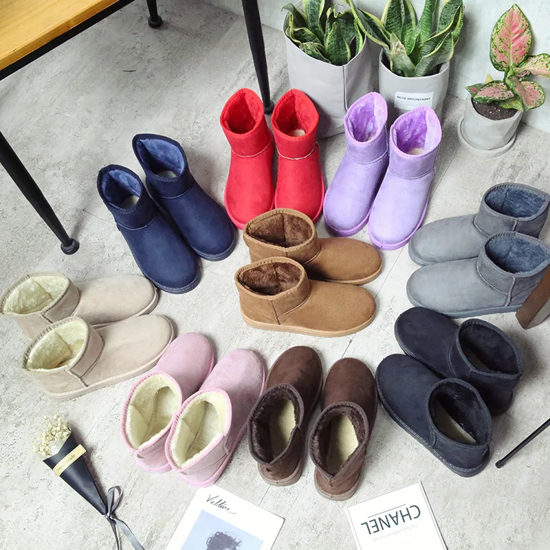 

2020 New Short Boots Winter Snow Boots Women Flat Boots Thickened Short Plush Warm Cotton Boots Simple Comfortable Student Shoes