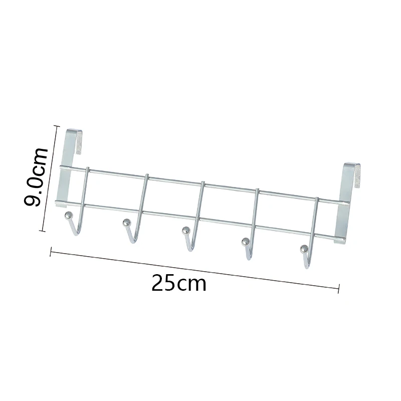 Модный металлический крючок для кухонной двери 5 крючков вешалка пальто шкафа