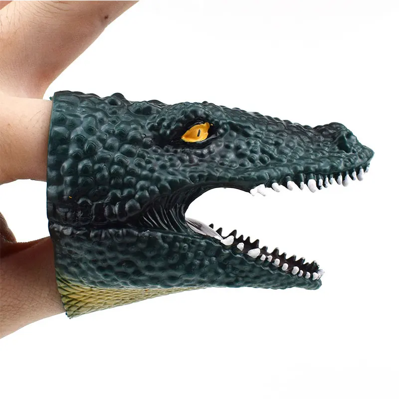 Новинка забавная модель серый крокодил Пальчиковый кукла игрушка фигурка