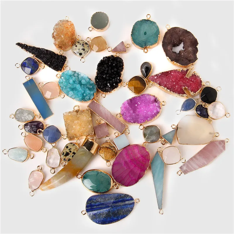 Подвеска из натурального камня в 38 стилях различные формы ожерелье и серьги
