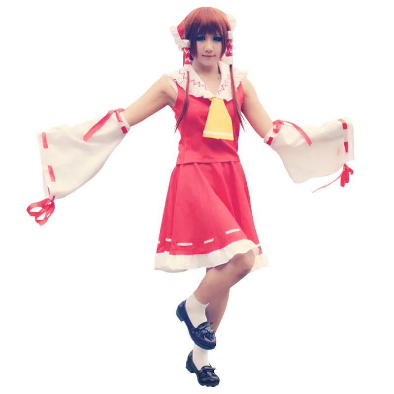 Костюм для косплея японского аниме проект Touhou костюм хакури рейму косплей платье