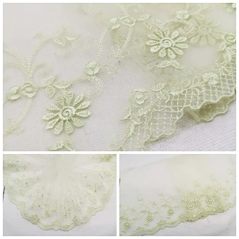 

Сетка кружевная с цветочной вышивкой, Ширина 17 см, 2 м