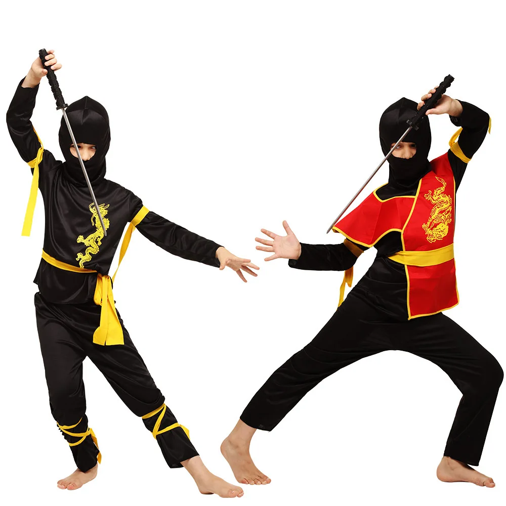 

Kids Clothes Sets Ninja Costumes Christmas Party Boys Girls Warrior Stealth New Year Purim Cosplay Assassin Costume