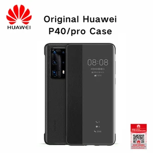 original huawei p40 pro case p 40 pro case silicone smart cover flip leather 360 shockproof magnetic businessman top quality free global shipping