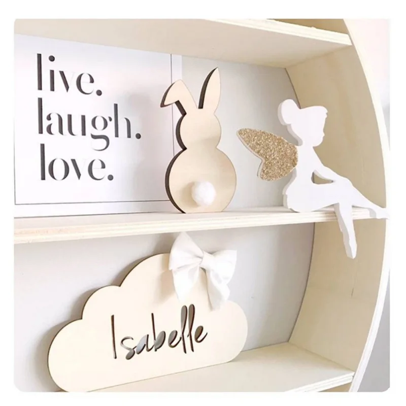 Прекрасный скандинавский стиль деревянный кролик украшения Детская комната