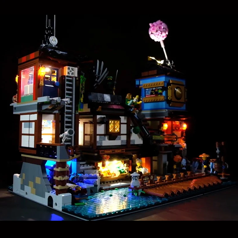 Светодиодный комплект для Lego 70657 совместимый с 06083 городскими доками ninjagoo набор