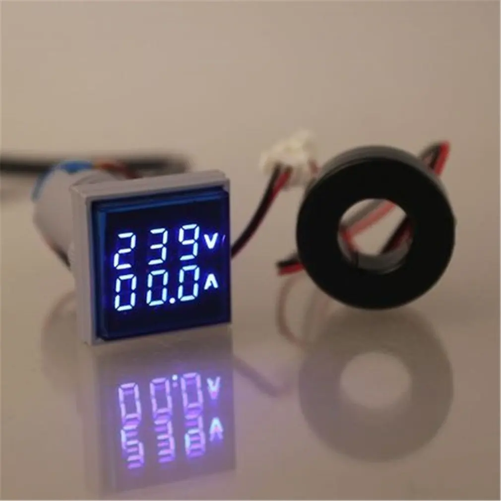 

Square LED Digital Ammeter Voltmeter Ammeter AC60 500V AC 0-100A AD16 22FVA Powerful Table Current Voltage Tester Meter