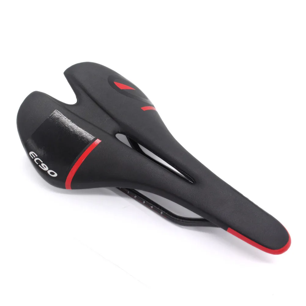 Ec90 Carbon Fiber Bicycle Saddle Road MTB Mountain Bike Hollow Design Lightweight race Cushion Racing Seat | Спорт и развлечения