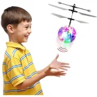 Игрушка с дистанционным управлением и USB-зарядкой, новый необычный мини хрустальный шар, инфракрасный индукционный самолет, цветной свет, плавающий пластиковый сплав
