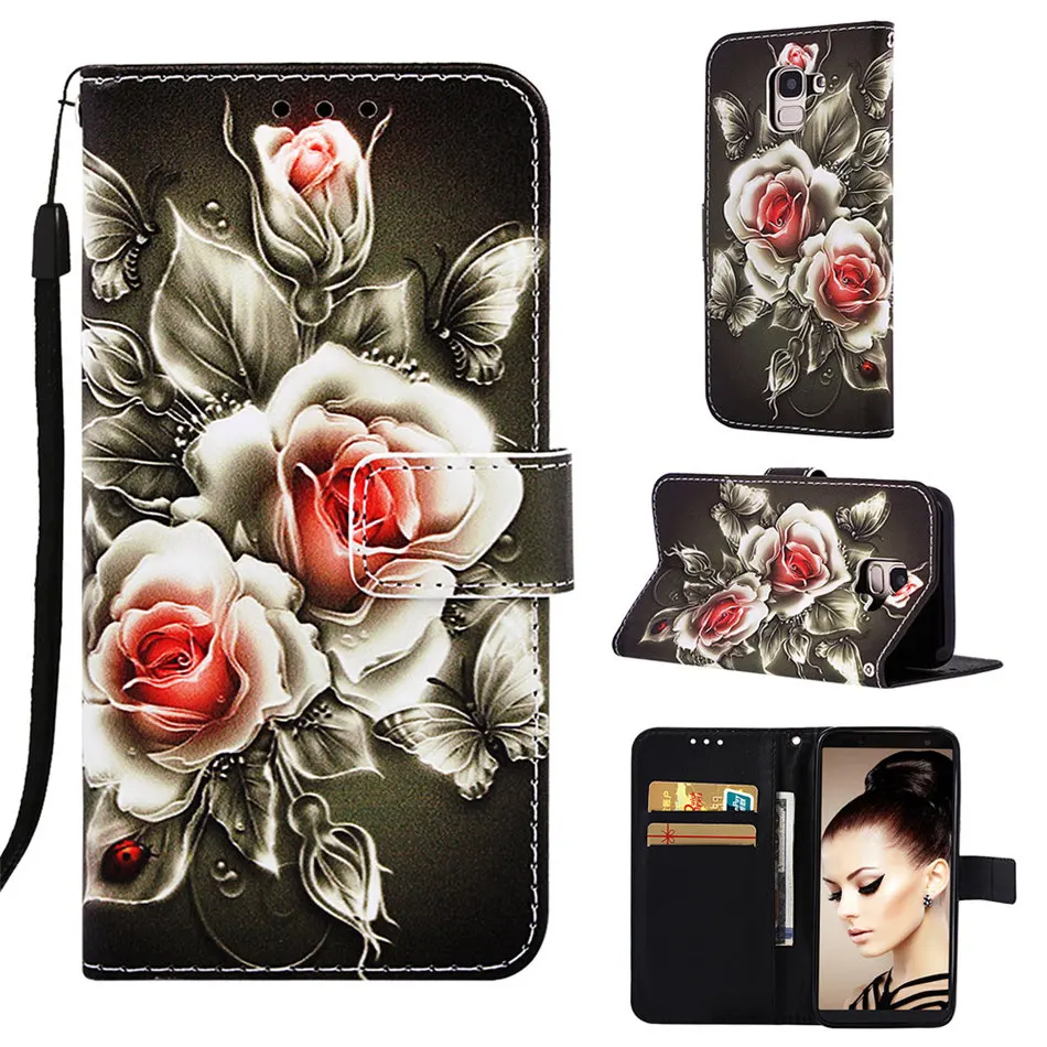 Чехол кожаный чехол для телефона Samsung Galaxy S8 S9 S10E S10 J6 плюс A10 A20 A30 A40 A50 A70 M10 M20 С