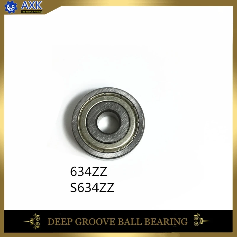 S634ZZ 634ZZ 634RS подшипник 4*16*5 мм (10 шт.) ABEC 1 Класс 634 Z Нержавеющая сталь миниатюрный S634
