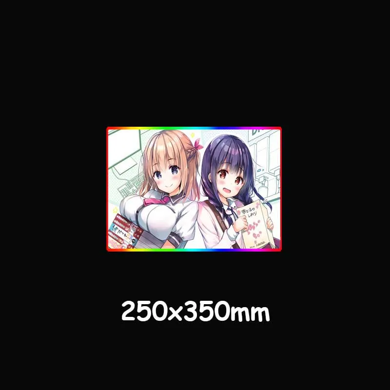 

XGZ Anime Pure Big Breasted Sister Student Custom Large RGB Mouse Pad Black Delicate Lock Edge Computer Desk Mat Rubber Non-slip