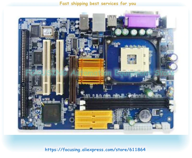 Новая материнская плата 845GV с 478PIN 845 1* ISA слот 1* COM с драйверами CD