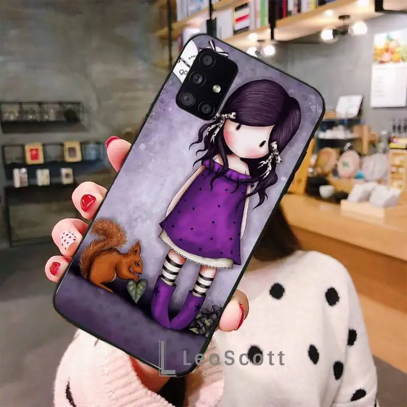 

Cartoon Lovely Santoro Gorjuss Phone Case For Samsung A40 A31 A50 A51 A71 A20E A20S S8 S9 S10 S20 Plus note 20 ultra