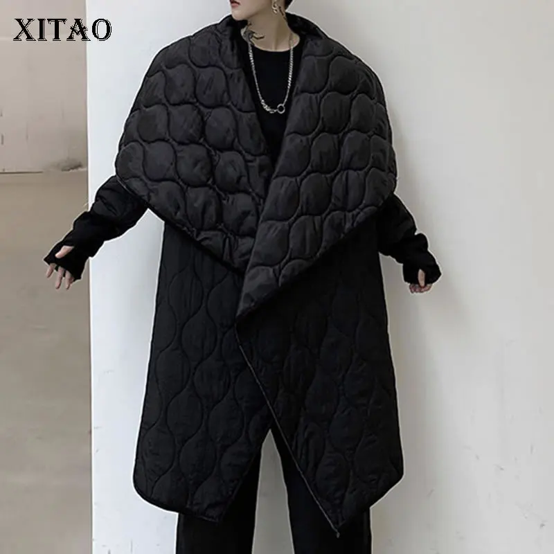 XITAO Tide необычного размера плюс черная Парка женская одежда 2019 модная свободная