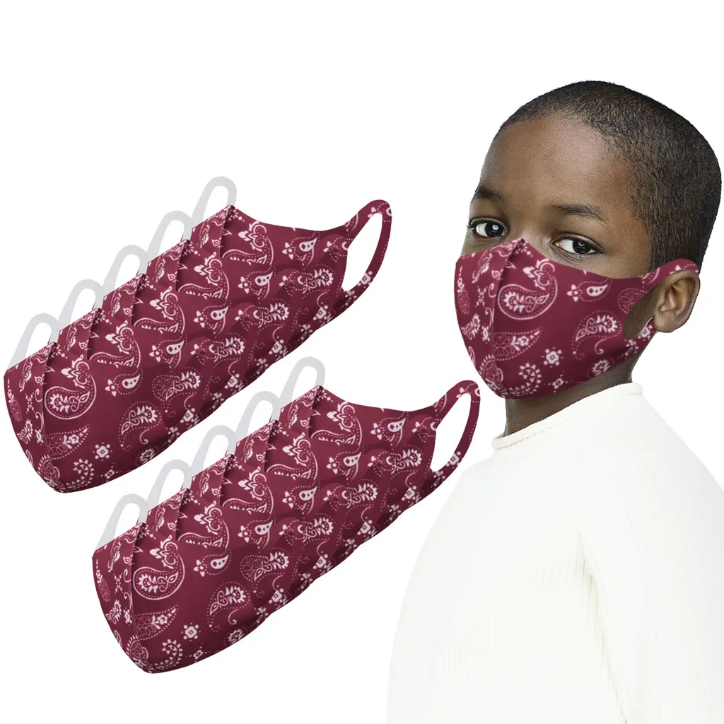 10 шт. Моющиеся Многоразовые защитные маски для детей мальчиков и девочек лица