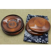 solid wood wood whole round plate fruit dried fruit plate cake dessert dishes japanese small saucer cup saucer