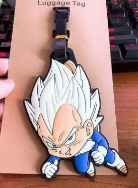 3 Dragon ball мультфильм ПВХ брелок Вегета Сон Гоку модные мягкие резиновые багажные бирки посадочный талон сумка бирки подвесные мешки с орнаментом - Цвет: 3