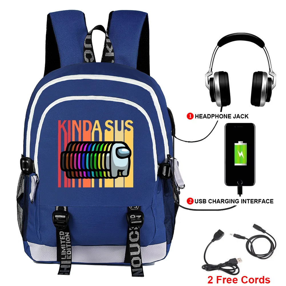 

Among Us Game Printed Fashion Trend Backpack With Usb Port For Office Outdoor Travel School Backpack