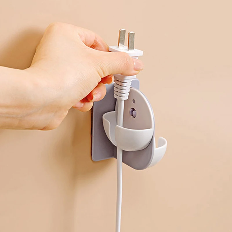 

Storage Holders Racks Wall Hanging Hook Saving Racks Self Adhesive Folding Socket Kitchen Appliance Wire Plug Power Cord Rinse