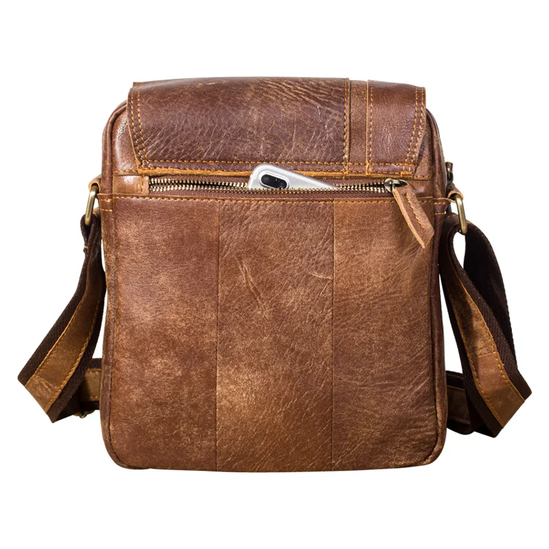 Original Leather Male Design Casual Shoulder messenger bag cowhide Fashion 10" iPad Tote Crossbody Satchel bag For Men 8010