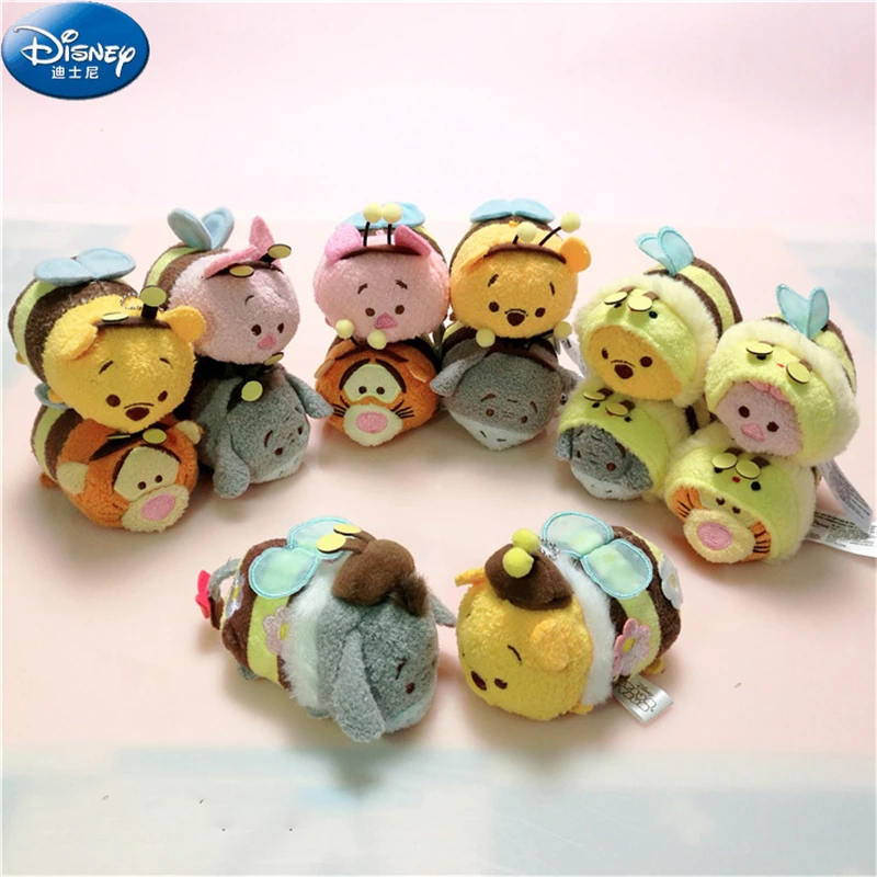 9 см Disney Tsum серия пчелы крест платье плюшевые куклы игрушки винни пух певица