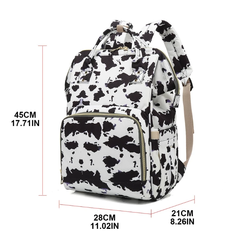 

Cow Spots Print Diaper Bag Backpack Maternity Baby Changing Bag Large Capacity Backpacks Nursing Handbag