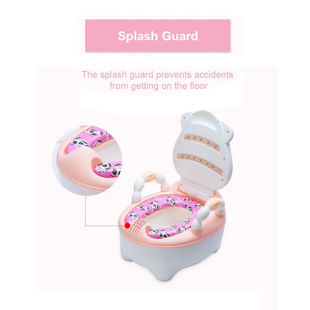 Портативное детское милое сиденье для унитаза коровы горшок детей обучающее