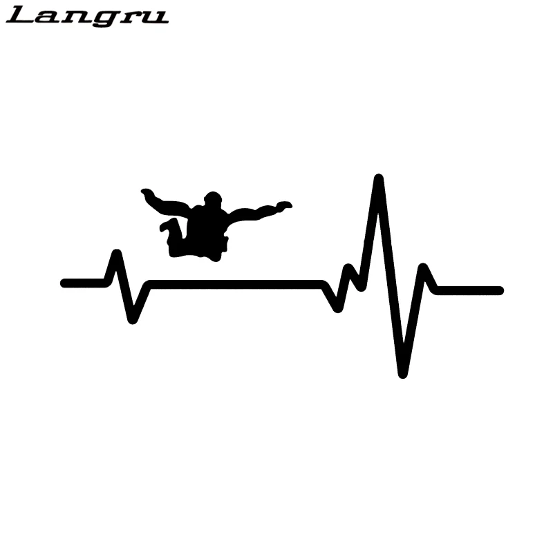 Langru Heart Beat Line Skydive декор для автомобиля виниловые графические аксессуары