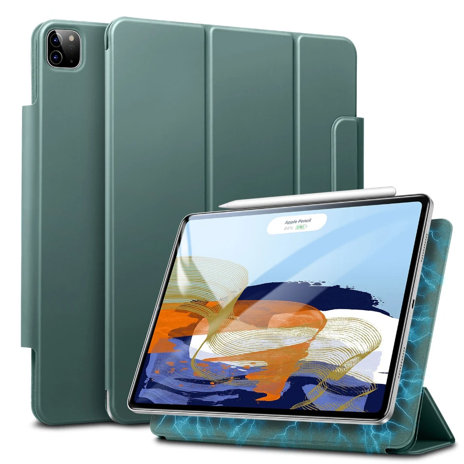 Magnetic Case For iPad Pro 12 9 11 2021 M1 2020 2018 Cover 12.9 iPad Air 4 10.9 2020 Cases Support Pencil Wireless Charger Cover